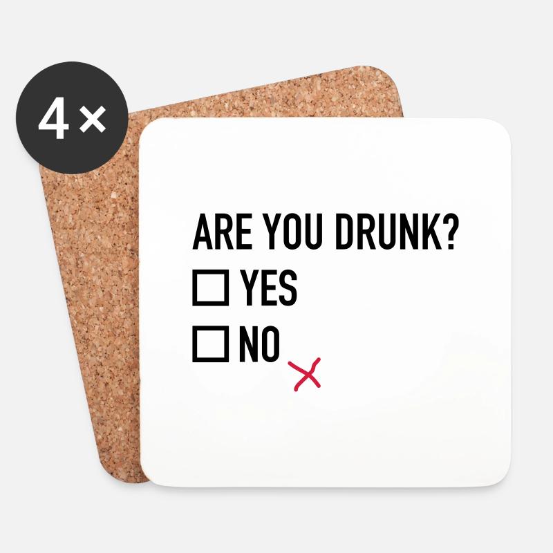 Are you drunk? - Untersetzer (4er-Set) - Weiß