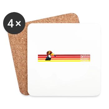 Toucan and Stripes - Coasters (set of 4) - white - Front