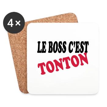 Le boss c'est tonton - Untersetzer (4er-Set) - Weiß - Vorne