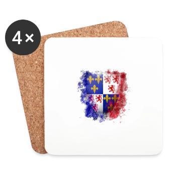 Picardie-France - Dessous de verre (lot de 4) - blanc - Devant