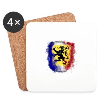 Nord-Pas-De-Calais France - Dessous de verre (lot de 4) - blanc - Devant
