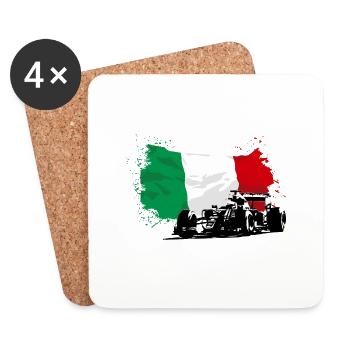Formula One - Italy Flag - Untersetzer (4er-Set) - Weiß - Vorne