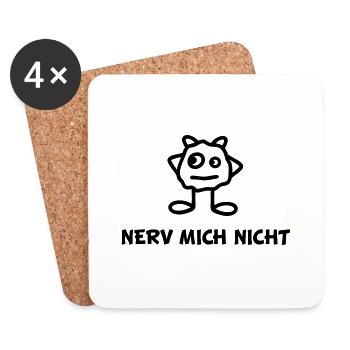 Monster - Nerv mich nicht - Untersetzer (4er-Set) - Weiß - Vorne