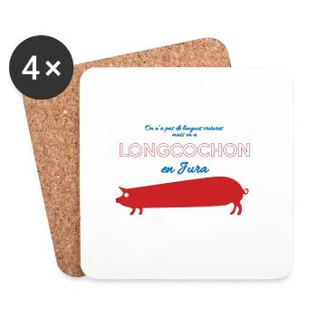 Franche Comté Longcochon Jura II - Dessous de verre (lot de 4) - blanc - Devant