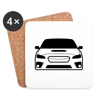 JDM Car eyes STI 5 | T-shirts JDM - Coasters (set of 4) - white - Front