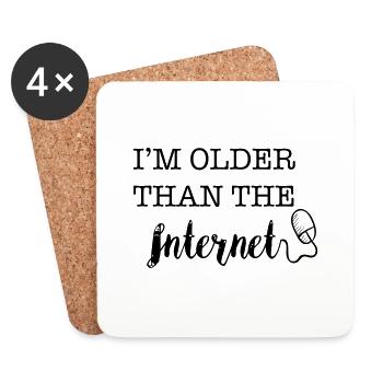 I'm Older Than The Internet ... - Coasters (set of 4) - white - Front