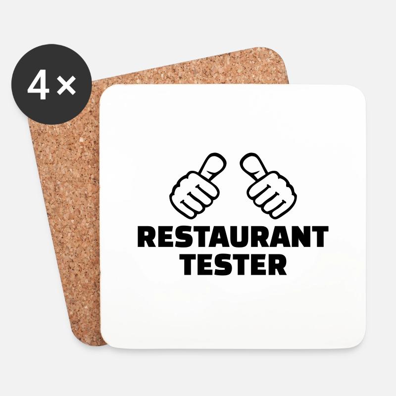 Restaurant Tester - Untersetzer (4er-Set) - Weiß