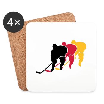 Eishockey - Untersetzer (4er-Set) - Weiß - Vorne