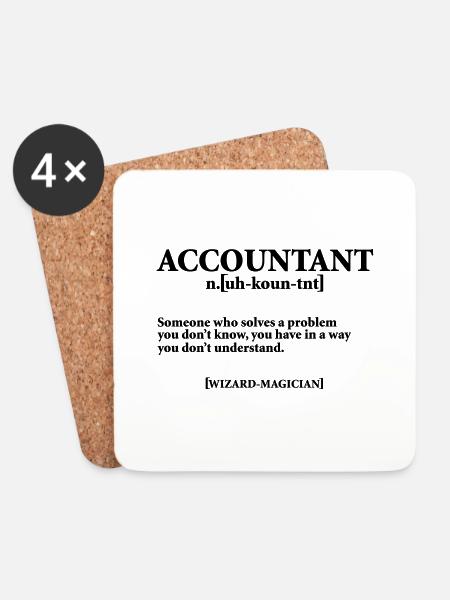 ACCOUNTANT NOUN - Coasters (set of 4) - white
