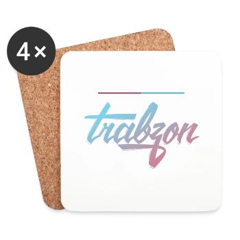 Trabzon 61 - Dessous de verre (lot de 4) - blanc - Devant