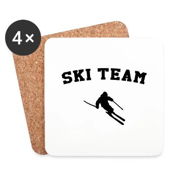 Skiteam - Untersetzer (4er-Set) - Weiß - Vorne
