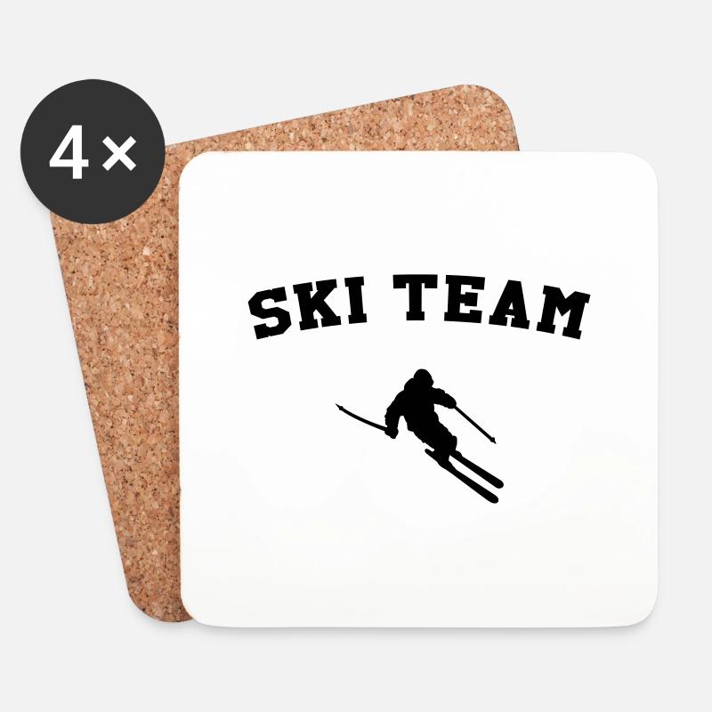 Skiteam - Untersetzer (4er-Set) - Weiß