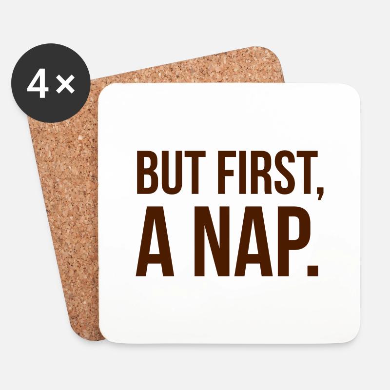But first a NAP - Untersetzer (4er-Set) - Weiß