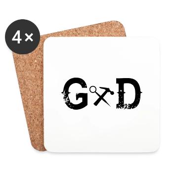 Legend Gott god Gerüstbauer - Untersetzer (4er-Set) - Weiß - Vorne