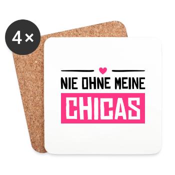 nie ohne meine chicas - Untersetzer (4er-Set) - Weiß - Vorne