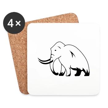 mammut - Untersetzer (4er-Set) - Weiß - Vorne