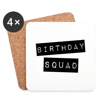 Birthday Squad - Coasters (set of 4) - white - Front