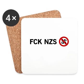 FCK NZS - Untersetzer (4er-Set) - Weiß - Vorne