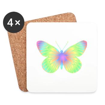 Schmetterling 2 - Untersetzer (4er-Set) - Weiß - Vorne