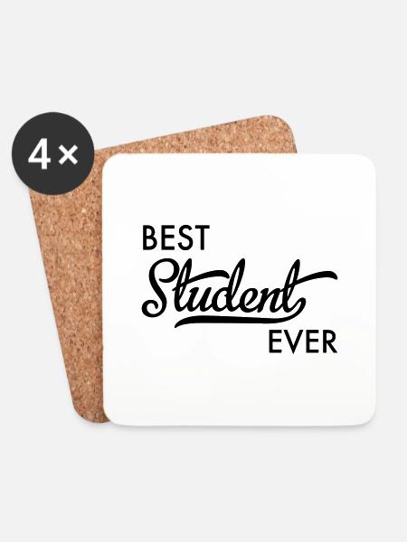 Student - Untersetzer (4er-Set) - Weiß