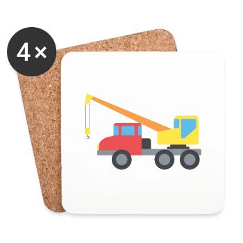 Truck crane - Coasters (set of 4) - white - Front