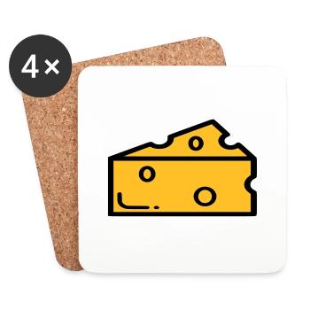 cheese - Coasters (set of 4) - white - Front