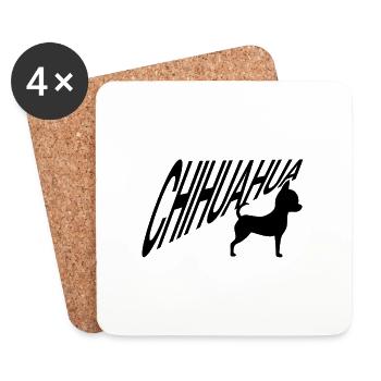 CHIHUAHUA - Dessous de verre (lot de 4) - blanc - Devant