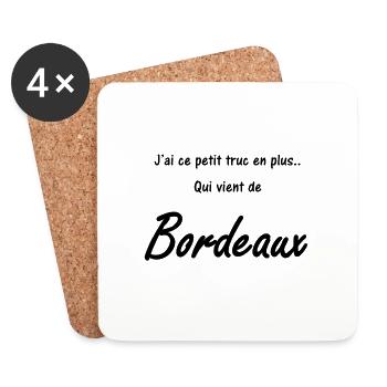 Bordeaux - Dessous de verre (lot de 4) - blanc - Devant