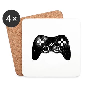 Controller Gamer Gamer Video Game Video Game VG - Coasters (set of 4) - white - Front