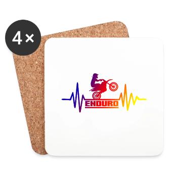 ENDURO 11 - Coasters (set of 4) - white - Front