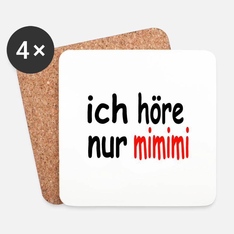 ich höre nur mimimi - Untersetzer (4er-Set) - Weiß