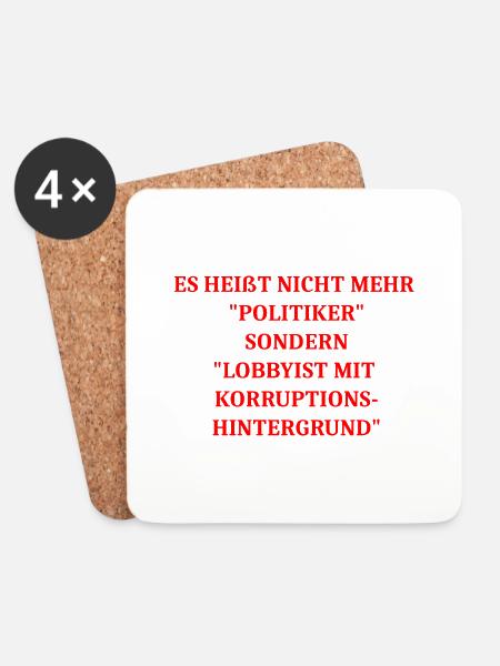 Politiker - Untersetzer (4er-Set) - Weiß