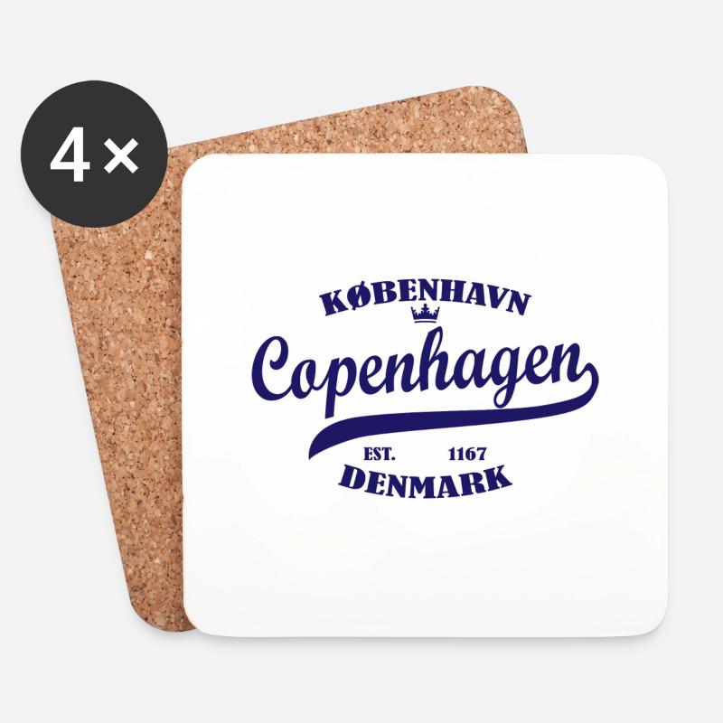 Copenhagen Dänemark Geschenk Nord Spruch - Untersetzer (4er-Set) - Weiß