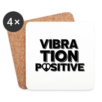 Positive vibration T-shirt. - Coasters (set of 4) - white - Front