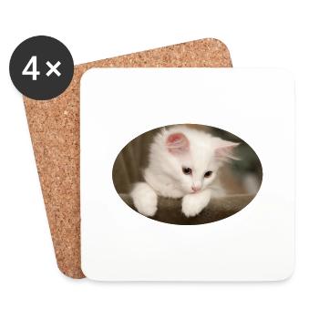 Kitten - Coasters (set of 4) - white - Front