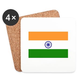 India flag - Untersetzer (4er-Set) - Weiß - Vorne
