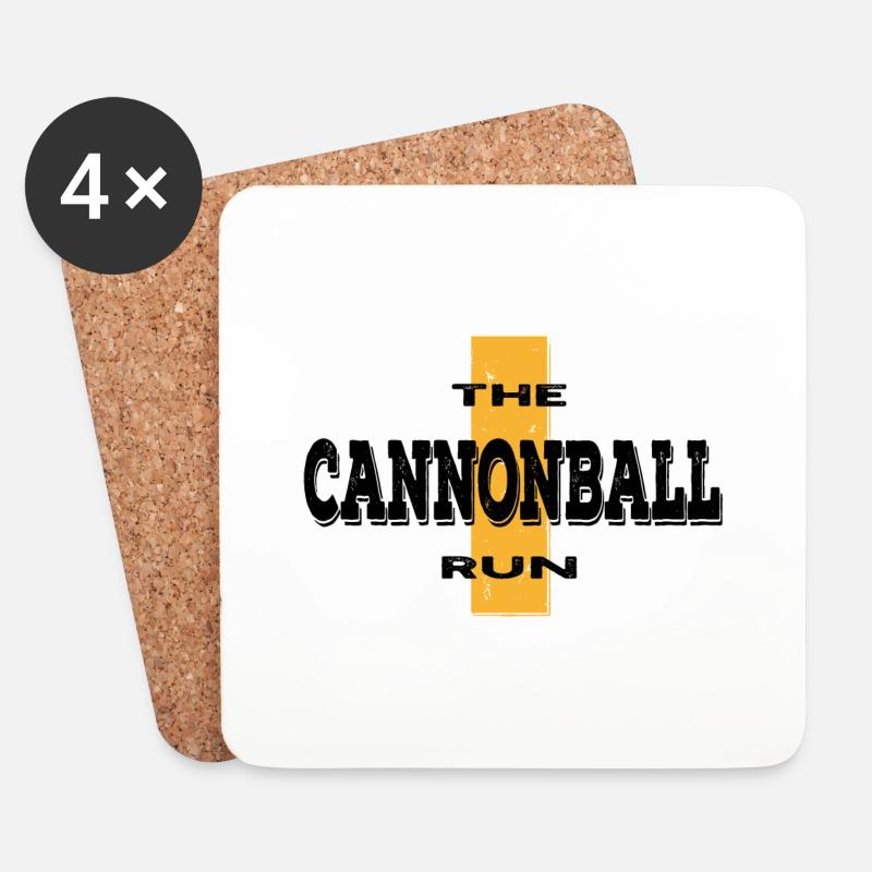 The Cannonball Run - Untersetzer (4er-Set) - Weiß
