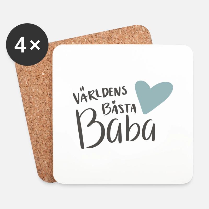 Der weltbeste Baba - Untersetzer (4er-Set) - Weiß