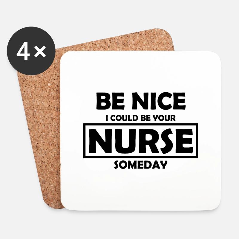 Nurse Krankenschwester Doktor - Untersetzer (4er-Set) - Weiß