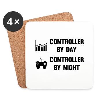 Controller by day Controller by night - Coasters (set of 4) - white - Front