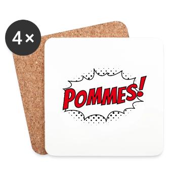 French fries - Coasters (set of 4) - white - Front