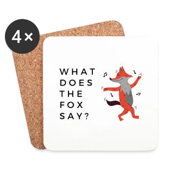 What does the fox say? - Untersetzer (4er-Set) - Weiß - Vorne