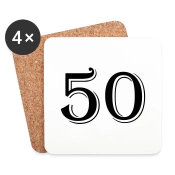 50 - Coasters (set of 4) - white - Front