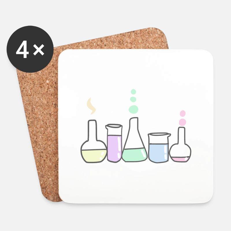 Chimie Science Chimiste - Dessous de verre (lot de 4) - blanc