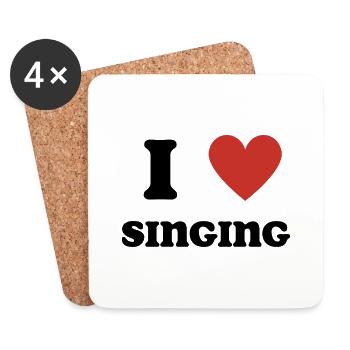 I Love Singing - Coasters (set of 4) - white - Front