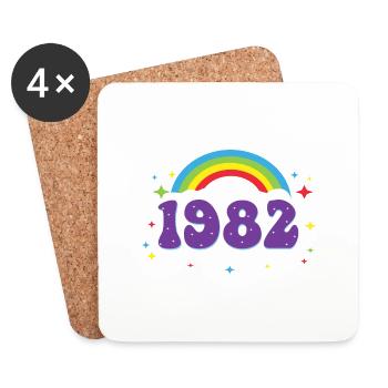 1982 Rainbow - Untersetzer (4er-Set) - Weiß - Vorne