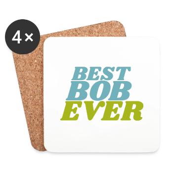 Le meilleur Bob de tous les temps - Dessous de verre (lot de 4) - blanc - Devant