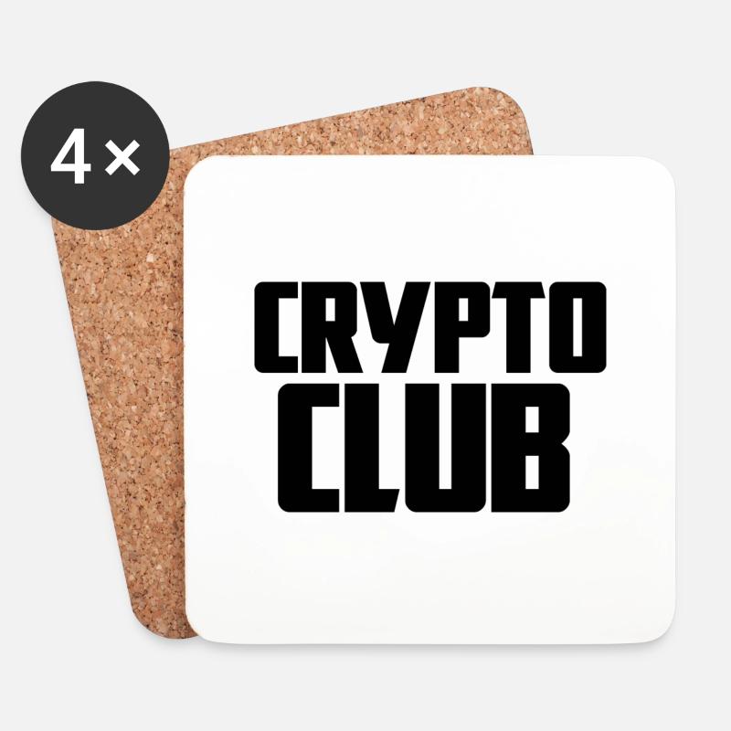 Crypto Club - Untersetzer (4er-Set) - Weiß