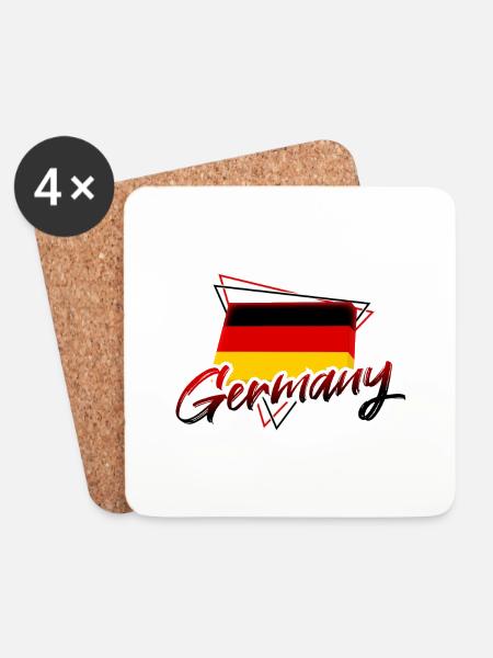 Deutschland - Untersetzer (4er-Set) - Weiß