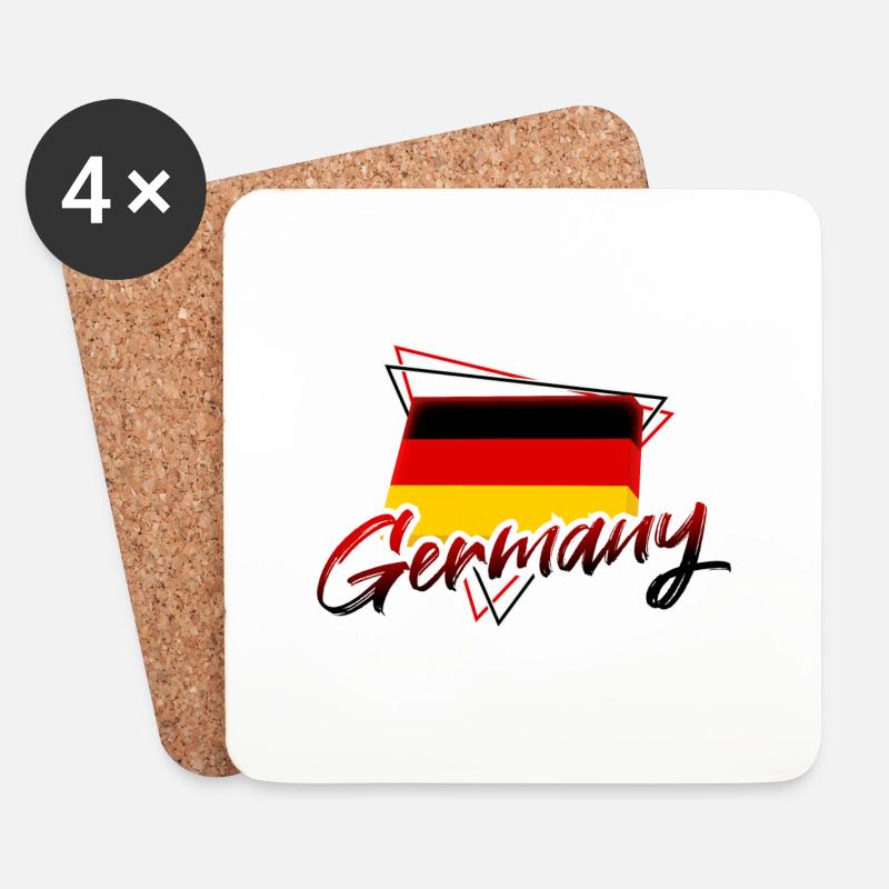 Deutschland - Untersetzer (4er-Set) - Weiß